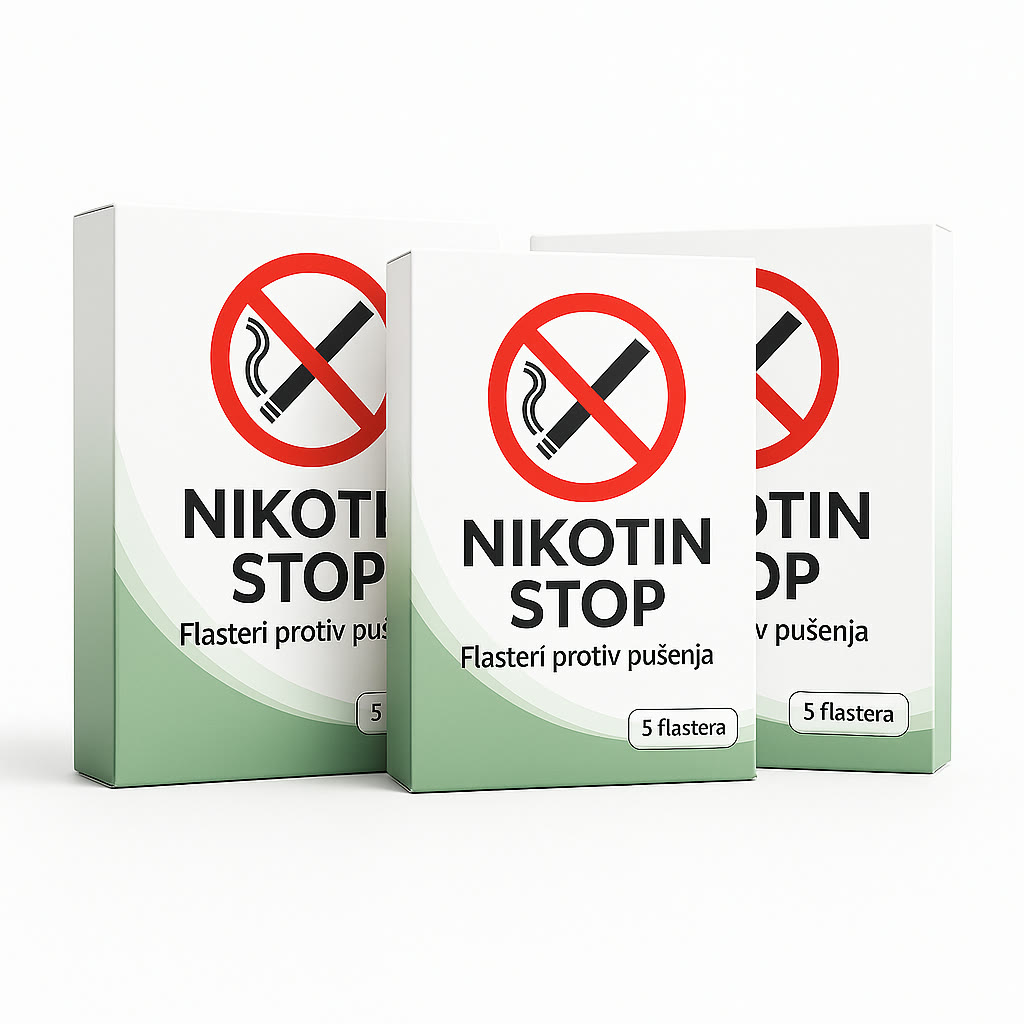 Nikotin Stop flasteri — paket 5+5+5 (15 flastera)